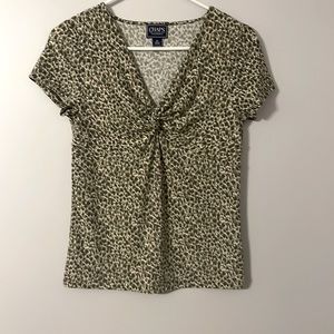 Animal print shirt (army green & tan)